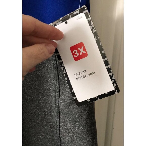 NWT Women's 3X Work Out Athletic Leggings Gray - Picture 5 of 8